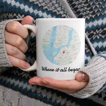 Customizable Street Map Mugs  ( Buy 2 Get 1 FREE )